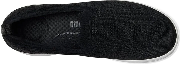 FitFlop Super-Q Knit Slip-Ons Women's Walking Shoes Black : 9 M (B), Synthetic - Image 2