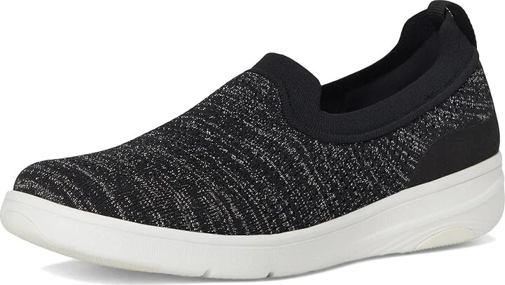 FitFlop Super-Q Knit Slip-Ons Women's Walking Shoes Black/Silvereen : 7 M (B), Synthetic - Image 5