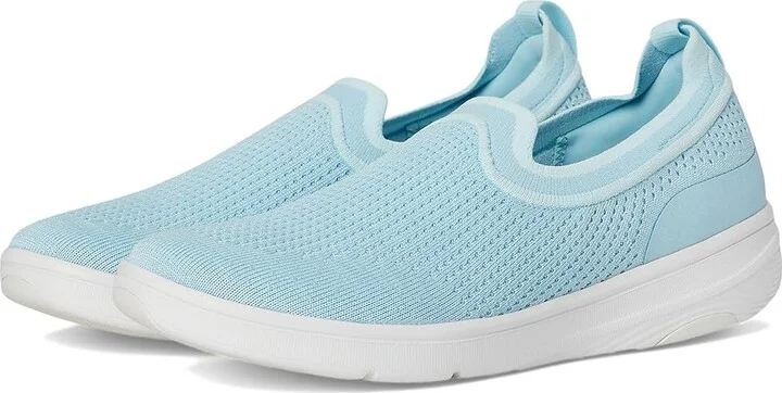 FitFlop Super-Q Knit Slip-Ons Women's Walking Shoes Sky Blue : 7.5 M (B), Synthetic