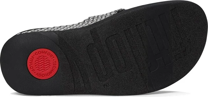 FitFlop Surfa Multi-Tone Webbing Toe-Post Sandals Women's Sandals Black : 7 M (B), Textile - Image 3