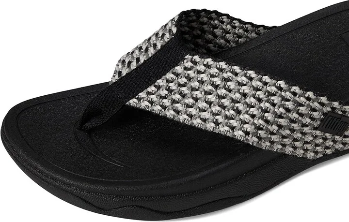 FitFlop Surfa Multi-Tone Webbing Toe-Post Sandals Women's Sandals Black : 7 M (B), Textile - Image 7