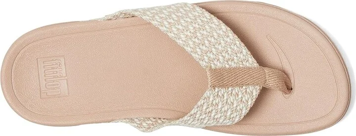 FitFlop Surfa Multi-Tone Webbing Toe-Post Sandals Women's Sandals Classic Beige : 9 M (B), Textile - Image 2