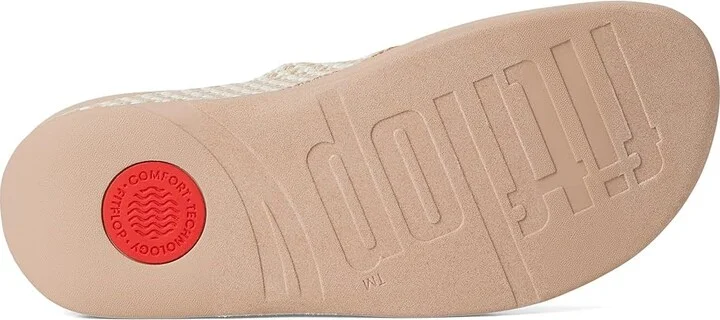 FitFlop Surfa Multi-Tone Webbing Toe-Post Sandals Women's Sandals Classic Beige : 9 M (B), Textile - Image 3