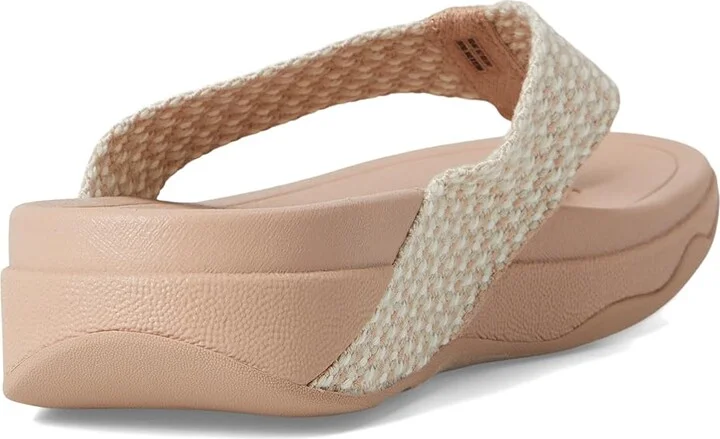FitFlop Surfa Multi-Tone Webbing Toe-Post Sandals Women's Sandals Classic Beige : 9 M (B), Textile - Image 4