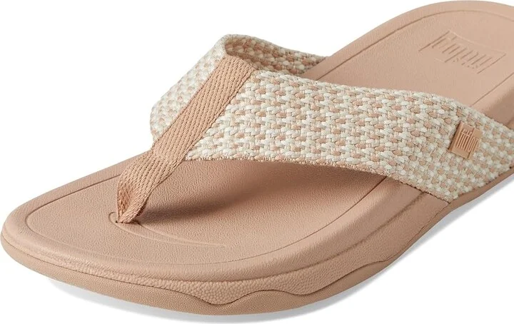 FitFlop Surfa Multi-Tone Webbing Toe-Post Sandals Women's Sandals Classic Beige : 9 M (B), Textile - Image 7
