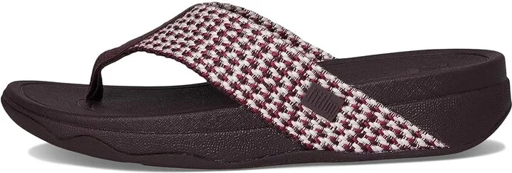 FitFlop Surfa Multi-Tone Webbing Toe-Post Sandals Women's Sandals Plumberry : 11 M (B), Textile - Image 6