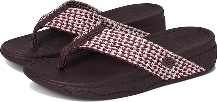 FitFlop Surfa Multi-Tone Webbing Toe-Post Sandals Women's Sandals Plumberry : 11 M (B), Textile