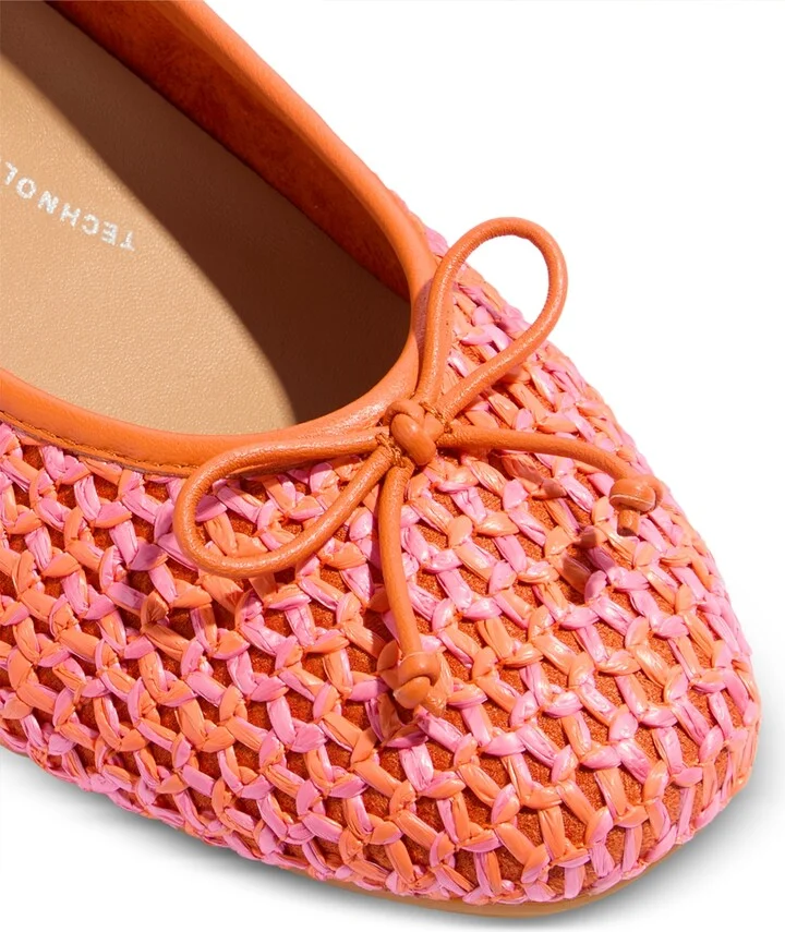 FitFlop Women's Delicato Bow Woven Ballet Flats - Satsuma, Pinkperfect Mix - Image 4