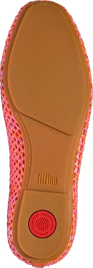 FitFlop Women's Delicato Bow Woven Ballet Flats - Satsuma, Pinkperfect Mix - Image 5