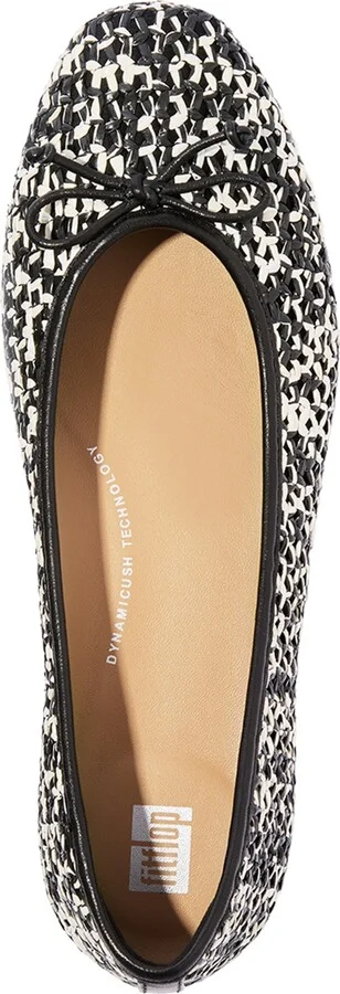 FitFlop Women's Delicato Bow Woven Ballet Flats - Satsuma, Pinkperfect Mix - Image 7