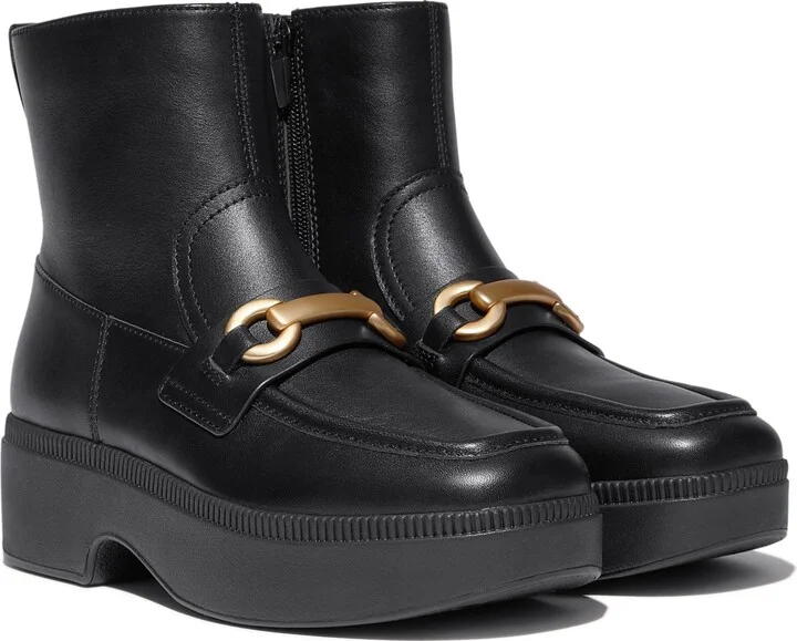 FitFlop Women's F-Luma Chunky Snaffle Square Toe Ankle Boots - Image 6