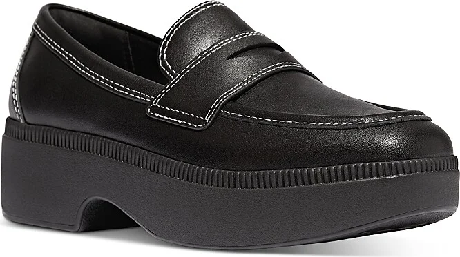 FitFlop Women's F Luma Contrast Stitch Demi Wedge Loafers