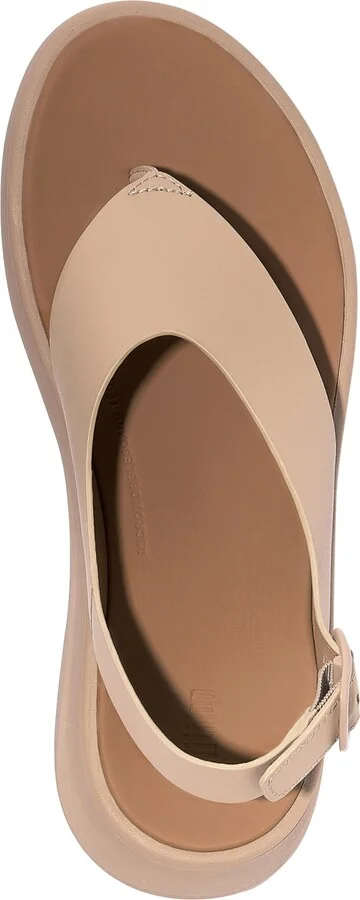 FitFlop Women's F-Mode Leather Flatform Back Strap T-Post Sandals - Image 3