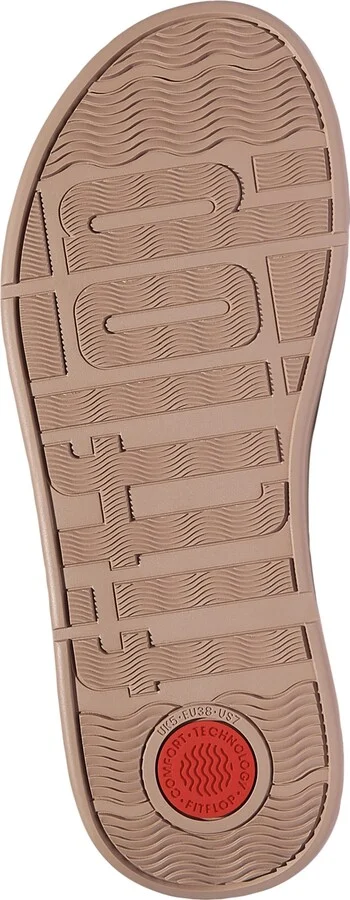 FitFlop Women's F-Mode Leather Flatform Back Strap T-Post Sandals - Image 5