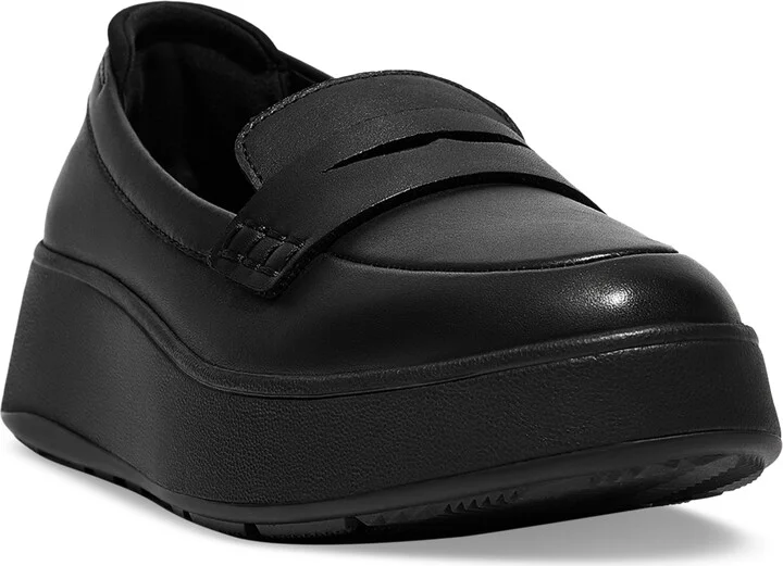 FitFlop Women's F-Mode Leather Flatform Loafer Flats