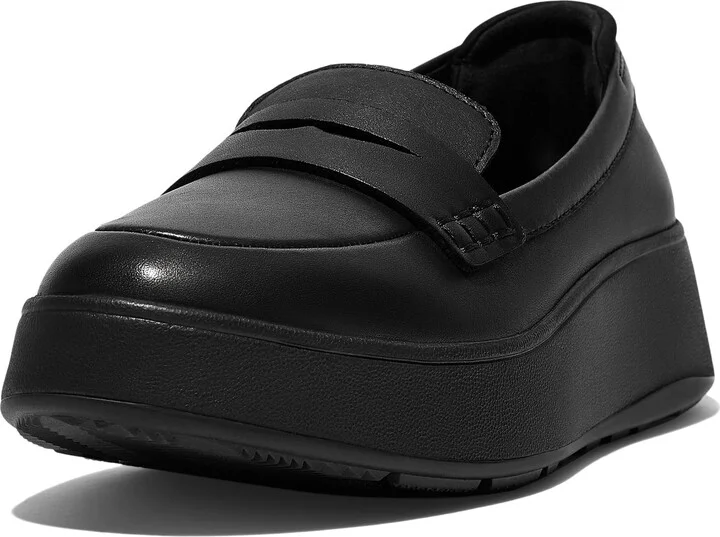 FitFlop Women's F-Mode Leather Flatform Penny Loafers