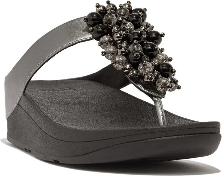 FitFlop Women's Fino Bauble-Bead Toe-Post Sandals