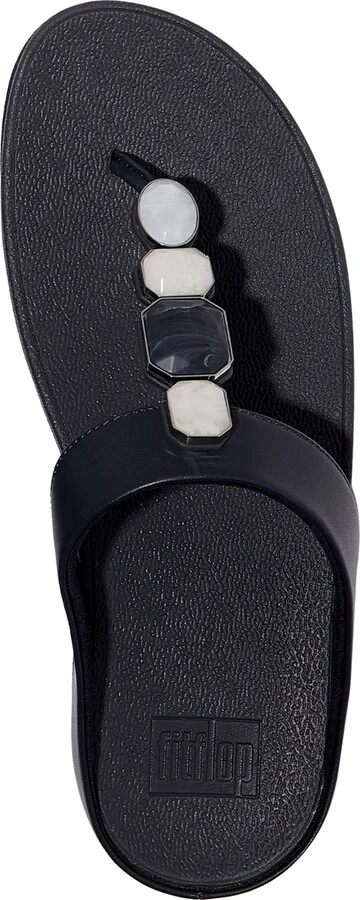 FitFlop Women's Fino Multi-Stone Leather Wedge Sandals - Image 7