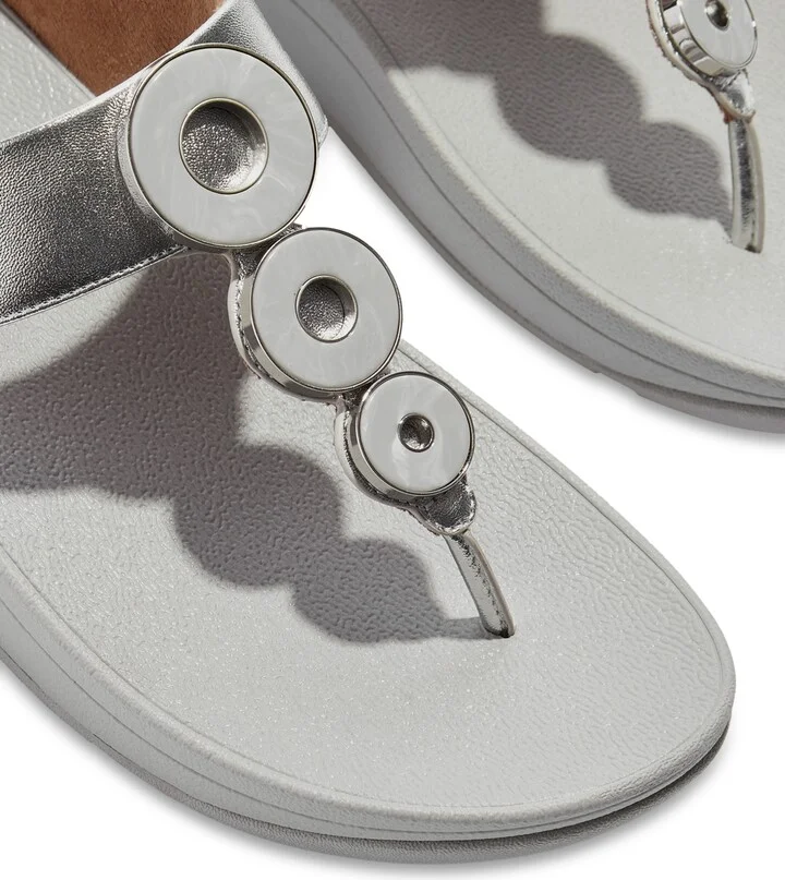 FitFlop Women's Fino Resin-Hoop Sandals - Image 4
