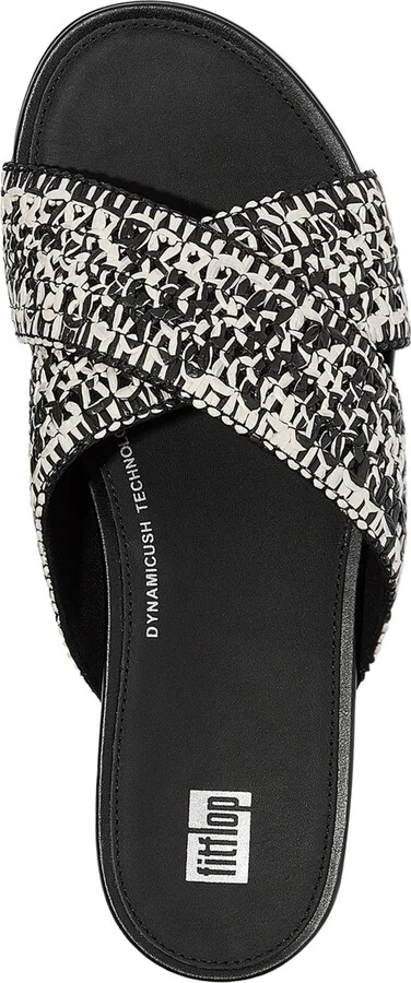 FitFlop Women's Gracie Woven Cross Slide Sandals - Deep Tan, Ivory - Image 11