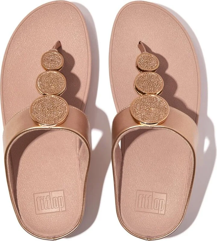 FitFlop Women's Halo Bead-Circle Metallic Toe-Post Sandals - Image 10