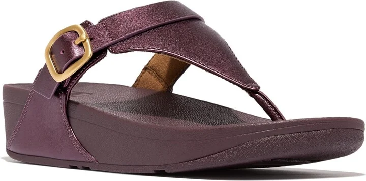 FitFlop Women's Lulu Adjustable Buckle Metallic Toe-Post Sandals