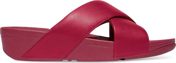 FitFlop Women's Lulu Crisscross Slide Leather Sandals - Image 4