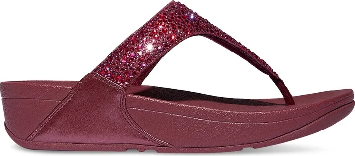 FitFlop Women's Lulu Crystal Mix Toe-Post Wedge Sandals - Image 6