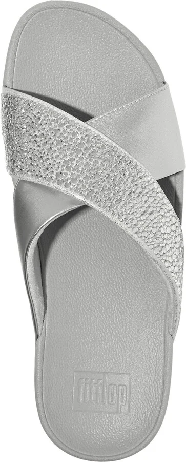 FitFlop Women's Lulu Embellished Metallic Crisscross Slide Sandals - Image 3
