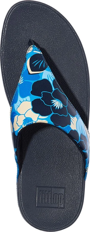 FitFlop Women's Lulu Flowerz Leather Toe-Post Wedge Sandals - Image 7