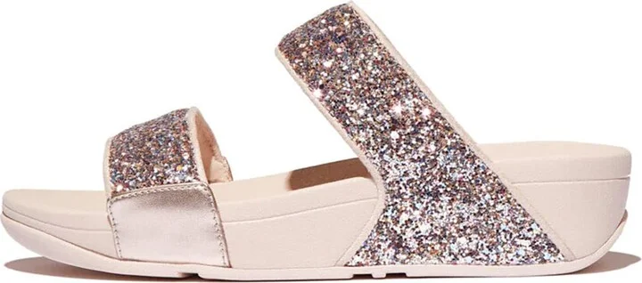 FitFlop Women's Lulu Multi-Tonal Glitter Slides Wedge Sandal