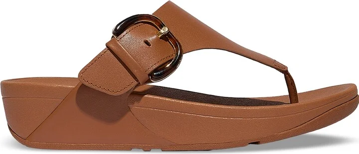 FitFlop Women's Lulu Resin-Buckle Leather Sandals - Image 2