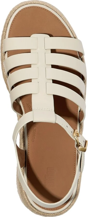 FitFlop Women's Platform Espadrille Leather Wedge Sandals - Image 11
