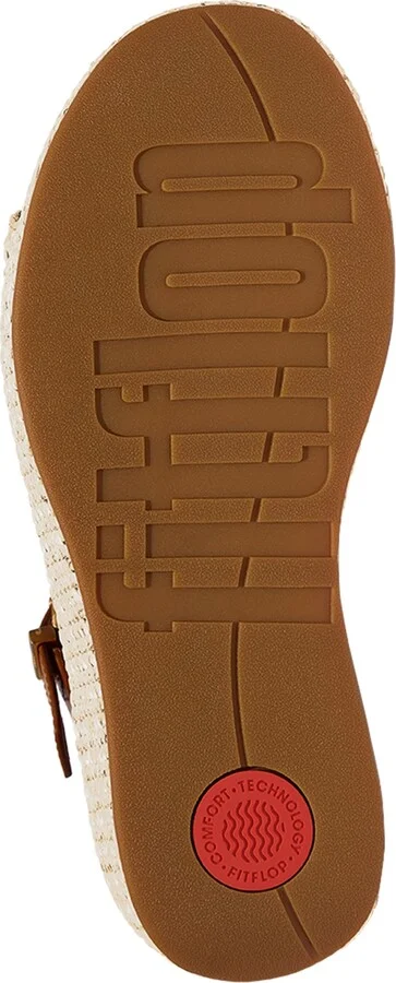 FitFlop Women's Platform Woven Wedge Sandals - Deep Tan, Ivory - Image 5
