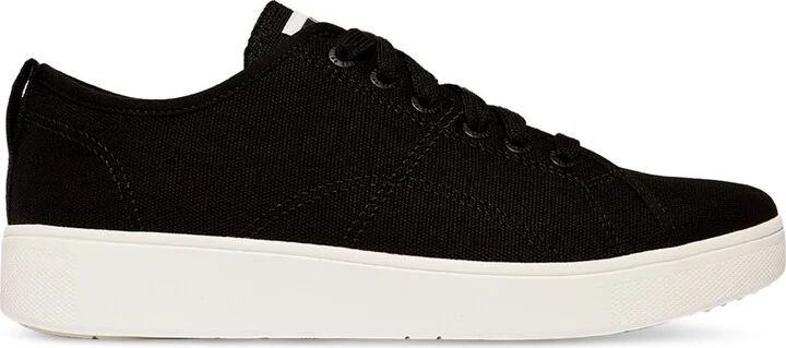 FitFlop Women's Rally Canvas Sneakers - Black, Cream - Image 2