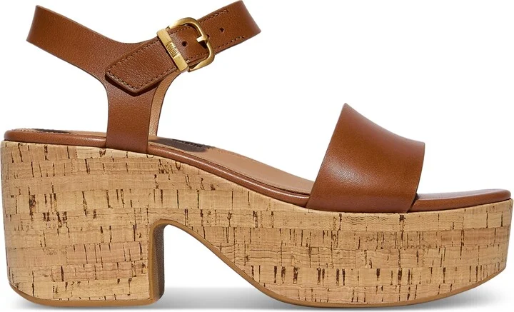 FitFlop Women's Strappy Leather Cork Platform Sandals - Image 6