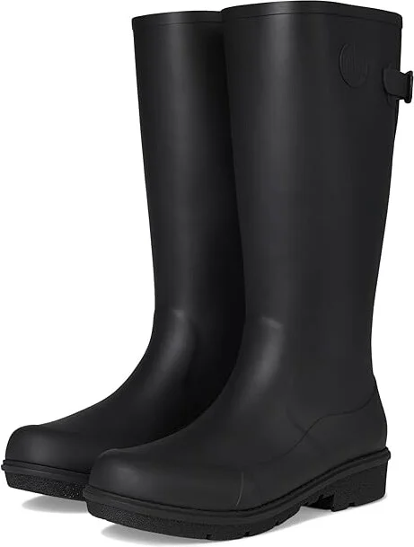 FitFlop Wonderwelly Tall Women's Boots All Black : 7 M (B), Rubber