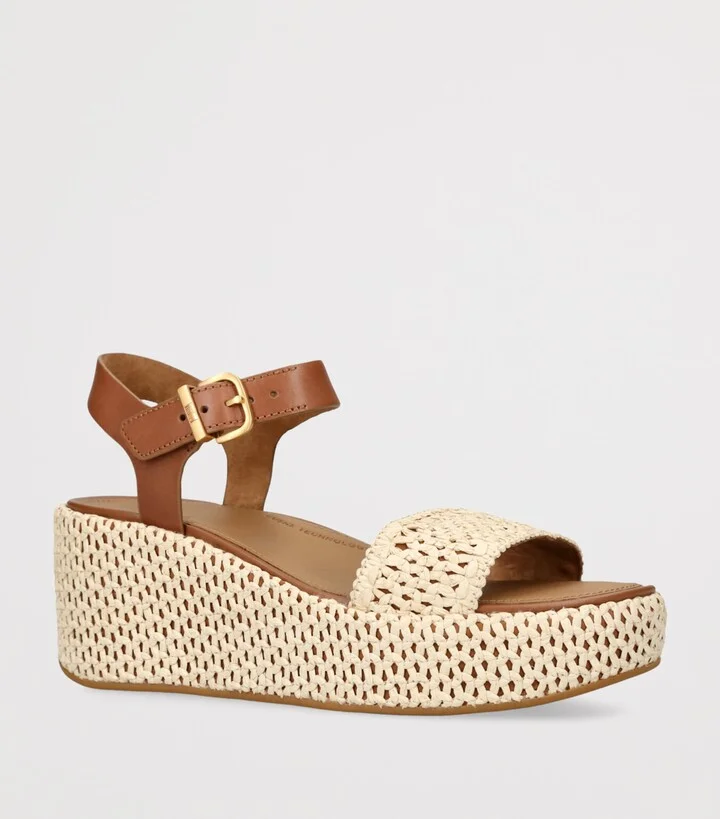 FitFlop Woven-Edge Platform Sandals 70 - Image 3