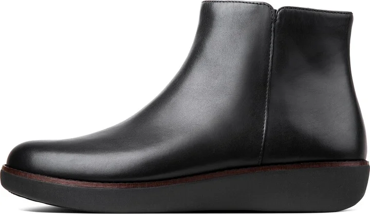 FitFlop ZIGGY Leather Zip Ankle Boots