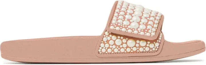 Fitz pearl-embellished slides