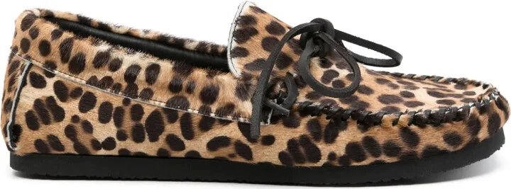 Fitza leopard-print loafers