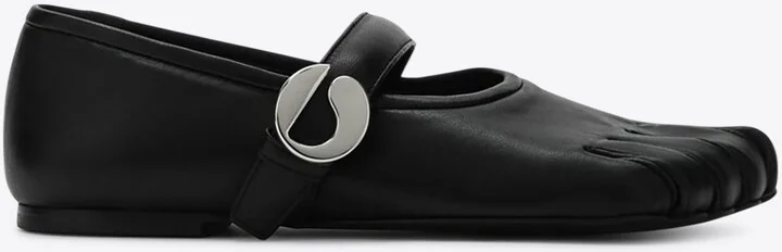 Five-Finger Leather Ballet Flats