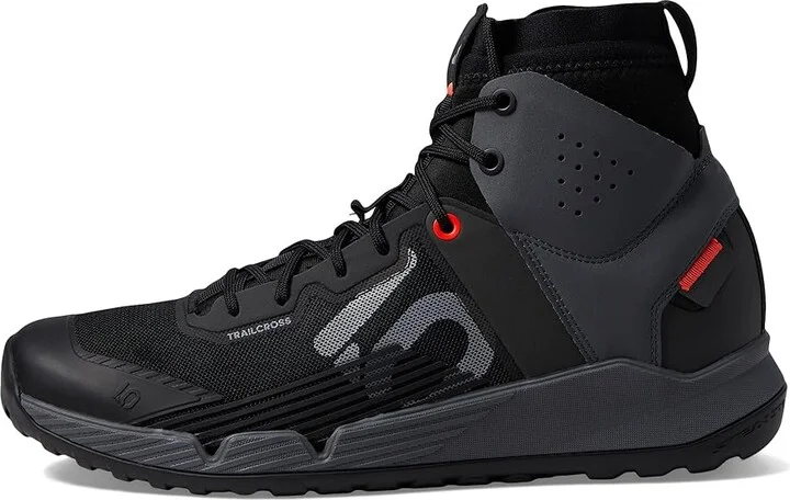 Five Ten Trailcross Mid Pro Men's Shoes Core Black/Grey Two/Solar Red : 8 D - Medium, Rubber/Synthetic - Image 6