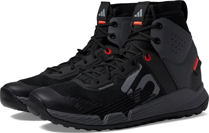Five Ten Trailcross Mid Pro Men's Shoes Core Black/Grey Two/Solar Red : 8 D - Medium, Rubber/Synthetic