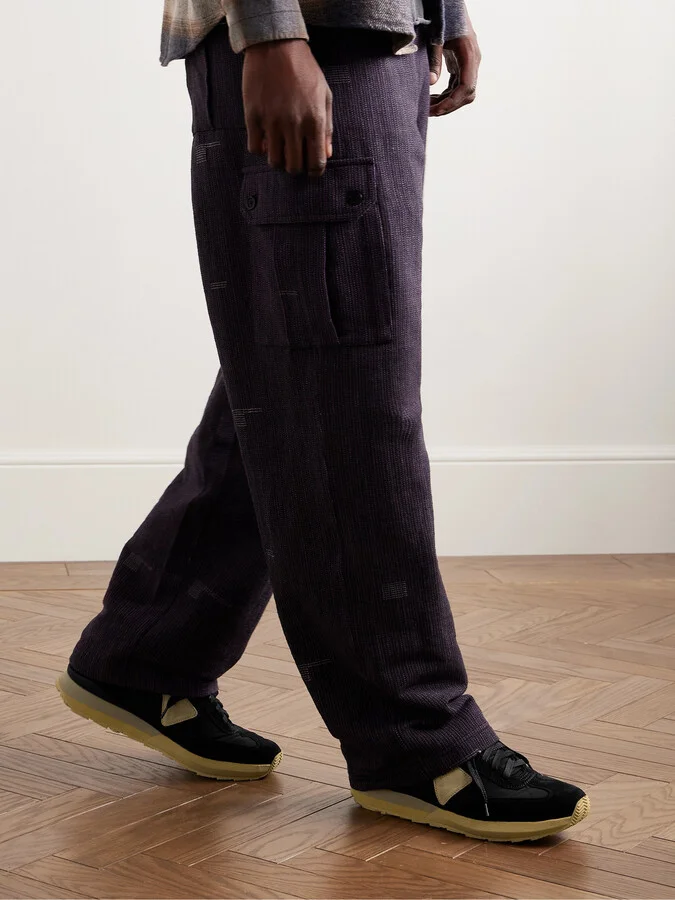 FKT Runner Suede-Trimmed Canvas Sneakers - Image 2