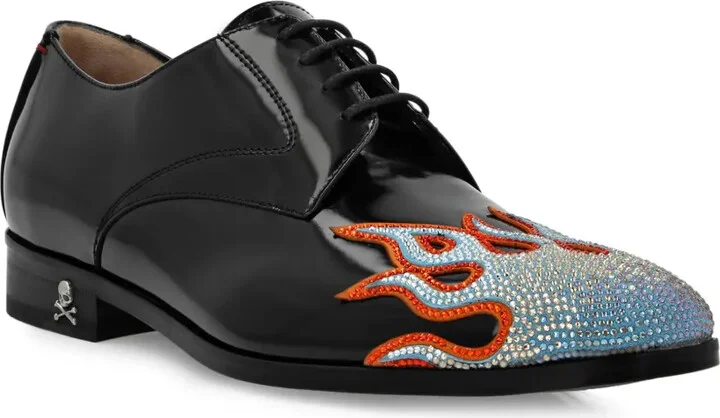 flame-embellished Derby shoes - Image 2
