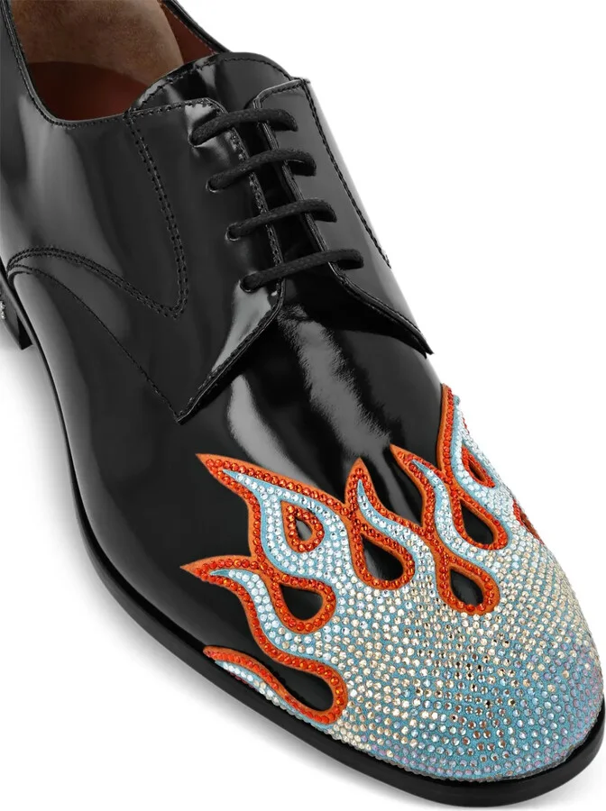 flame-embellished Derby shoes - Image 3