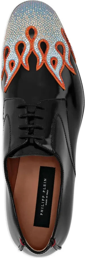 flame-embellished Derby shoes - Image 4