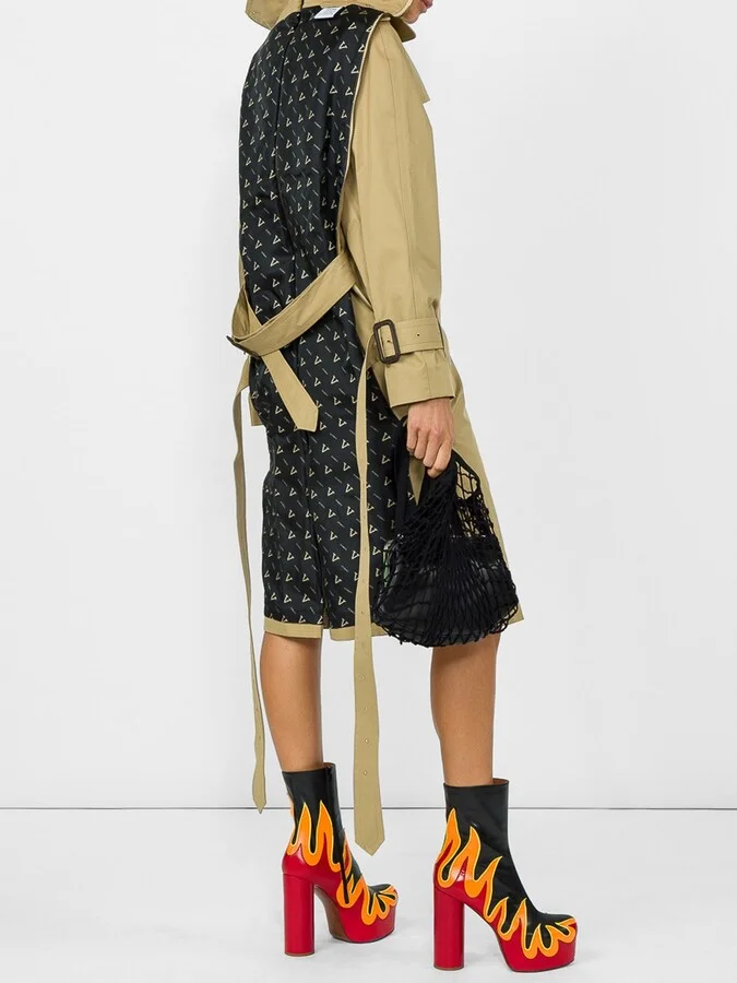 Flame Platform Boots Black