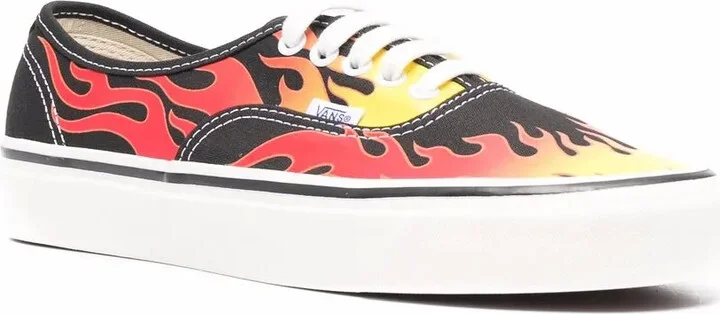 Flame-Print Low-Top Sneakers - Image 2